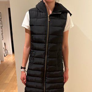 Long puffer vest